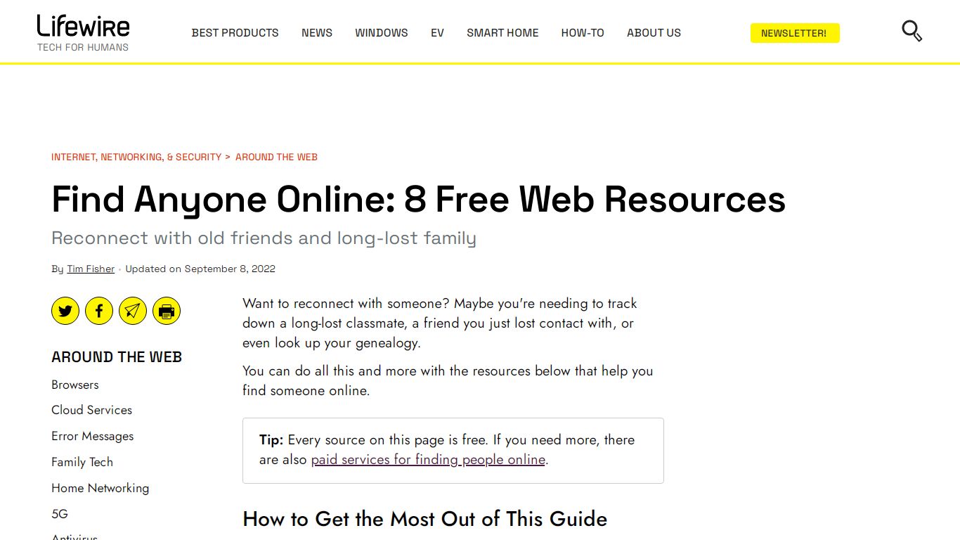 Find Anyone Online: 7 Free Web Resources - Lifewire